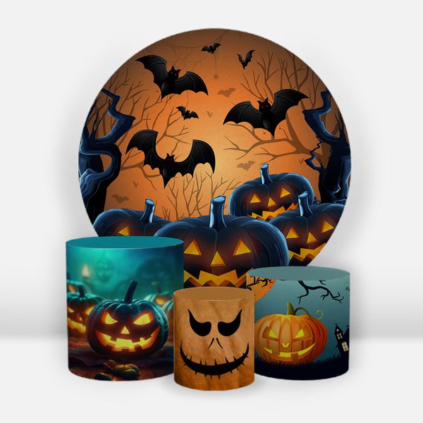 Kit Capa Painel Sublimado + 3 Capas De Cilindro - Halloween