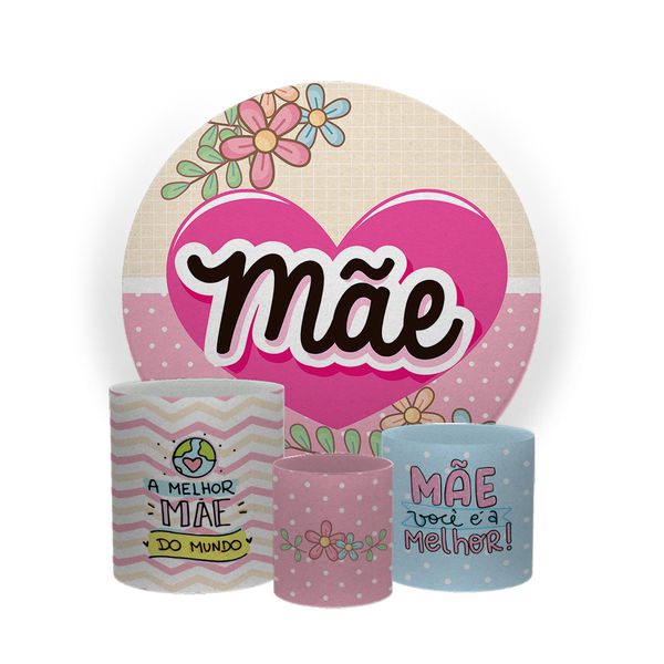Kit Capa Painel Sublimado + 3 Capas De Cilindro - Dia das Mães 3