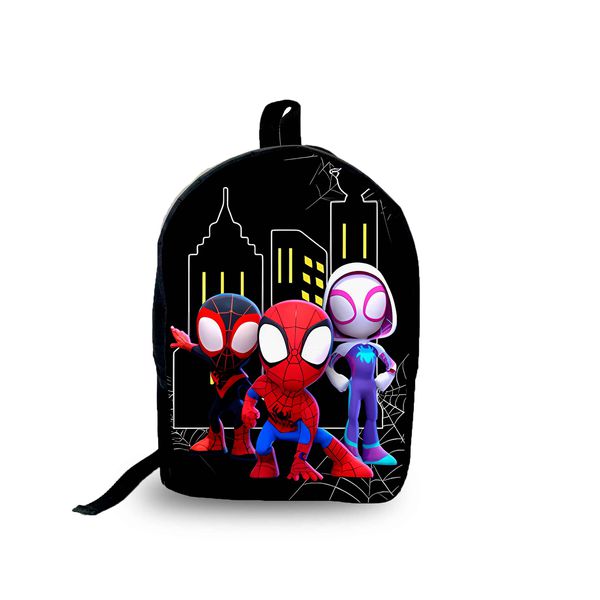 Mochila Infantil Tema AranhaVerso Para Escola e Passeios