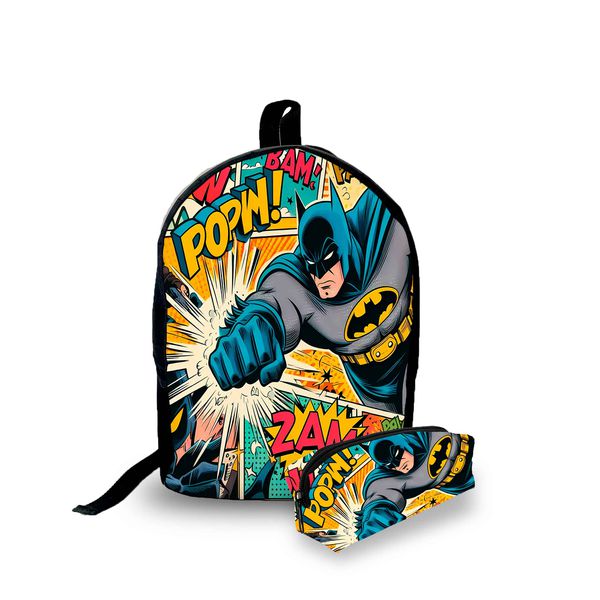 Mini Mochila Urbana + Estojo - Batmam - Lançamento