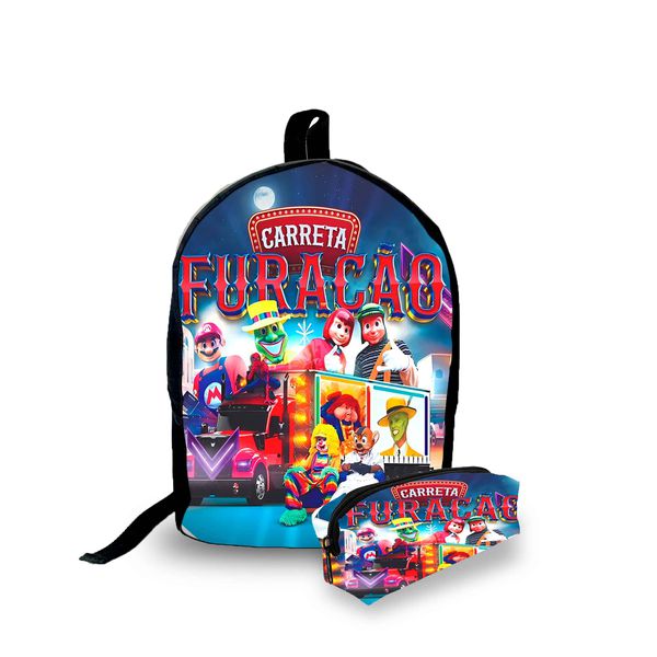 Mini Mochila Urbana + Estojo - Carreta Furacão - Lançamento