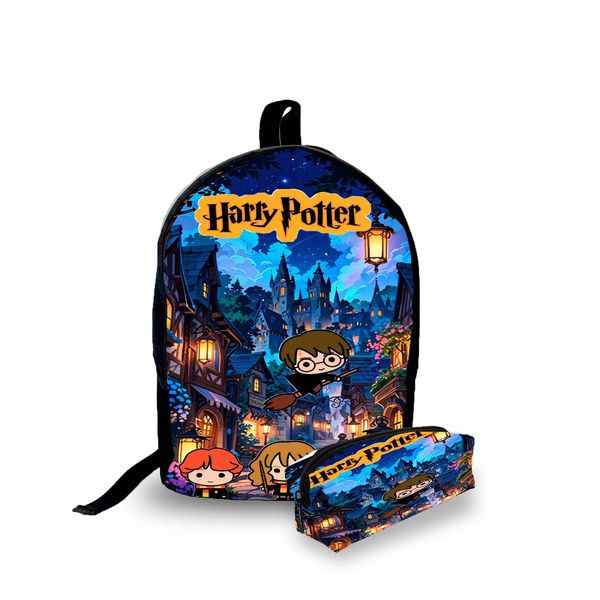 Mini Mochila Urbana + Estojo - Harry Potter - Lançamento