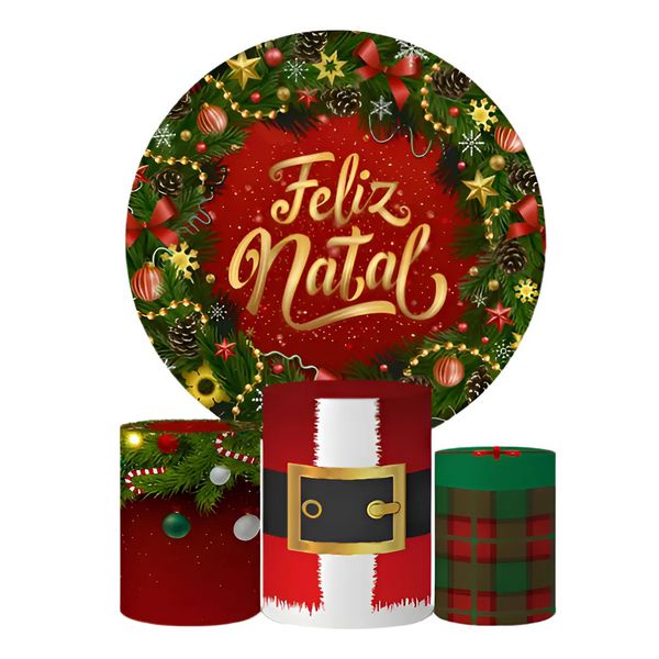 Kit Capa Painel Sublimado + 3 Capas De Cilindro - Natal 02