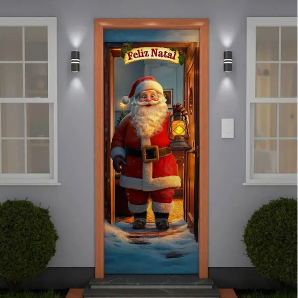 Capa Para Porta 0,8x2,1 - Tema de Natal 04