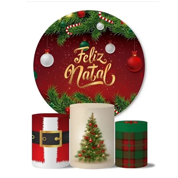 Kit Capa Painel Sublimado + 3 Capas De Cilindro - Natal 09