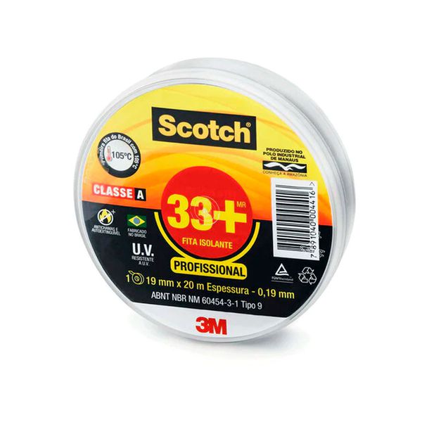 Fita Isolante Scotch +33 19 x 20m Da 3m