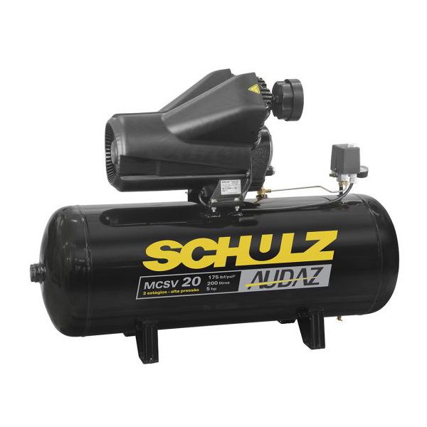 Compressor De Ar Audaz Mcsv 20 Pés e 200 Litros Trifásico Da Schulz