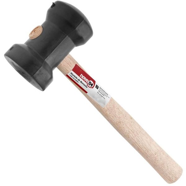 Martelo De Borracha Preto De 40mm Da Nove54