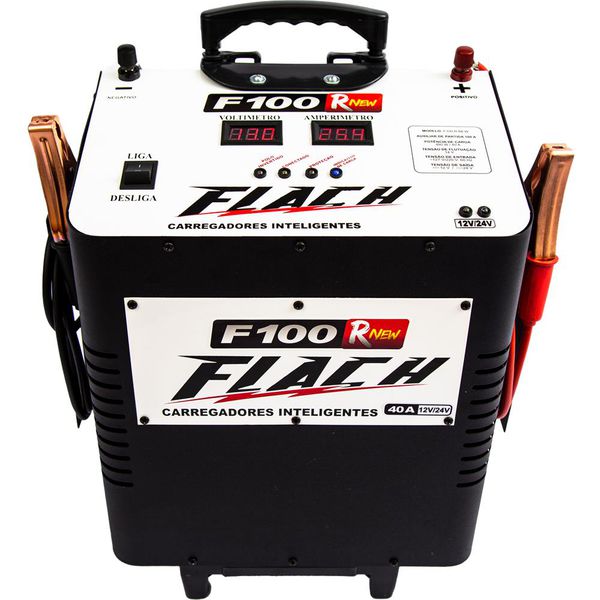 Carregador De Bateria Inteligente De 40a F100-12/24 Rnew Da Flach