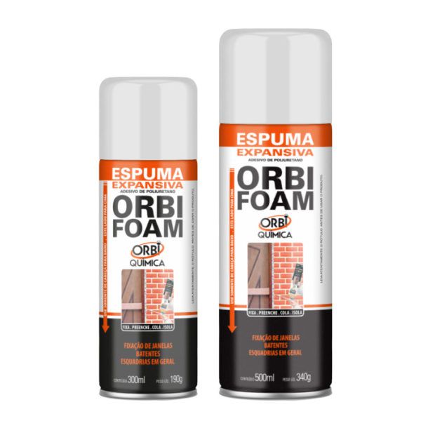 Espuma Expansiva De Poliuretano 340g x 500ml 6276 Da Orbi Química