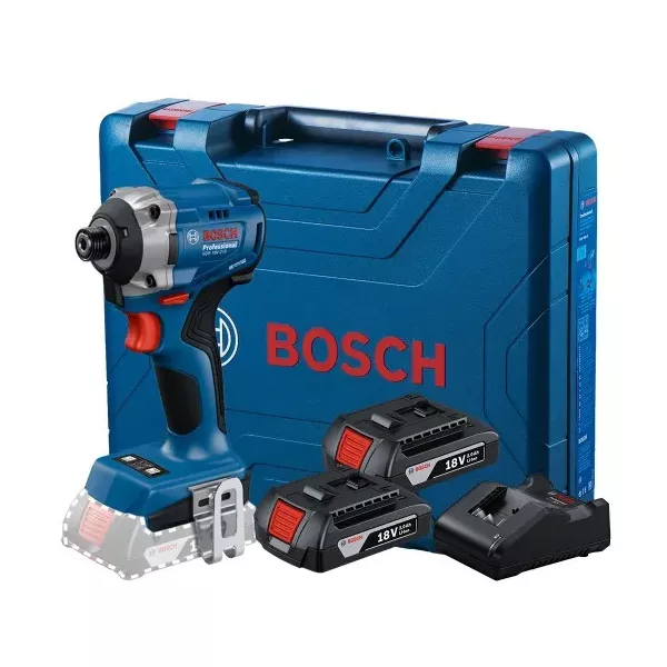  Parafusadeira de impacto 1/4" bateria 18V 2Ah Brushless com 2 baterias - GDR 18V-215 