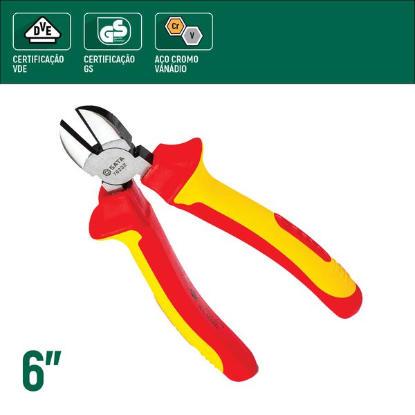 Alicate Corte Diagonal Isolado de 6" SATA - ST70232ST