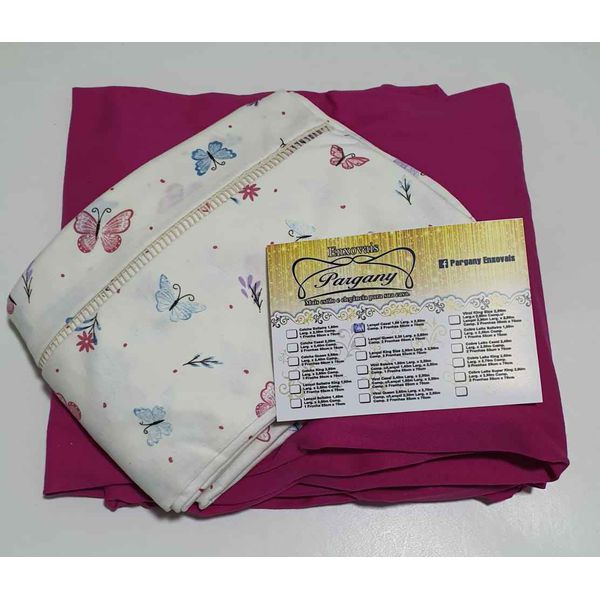 Lençol Malha Casal Padrão Liso Pink com Fronhas estampadas borboletas e 2 fronhas