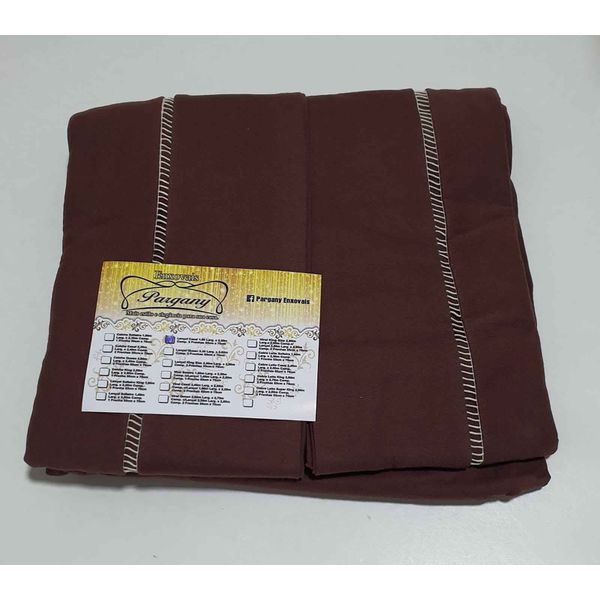 Lençol Malha Casal Padrão Liso Marrom e 2 fronhas 