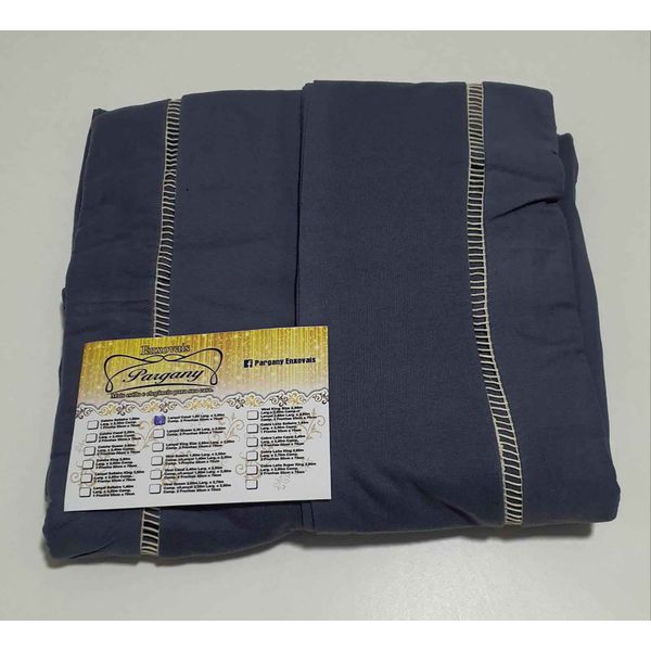 Lençol Malha Casal Padrão Liso Chumbo e 2 fronhas 