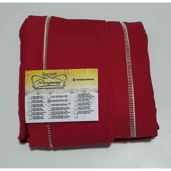 Lençol Malha Queen Liso Vermelho