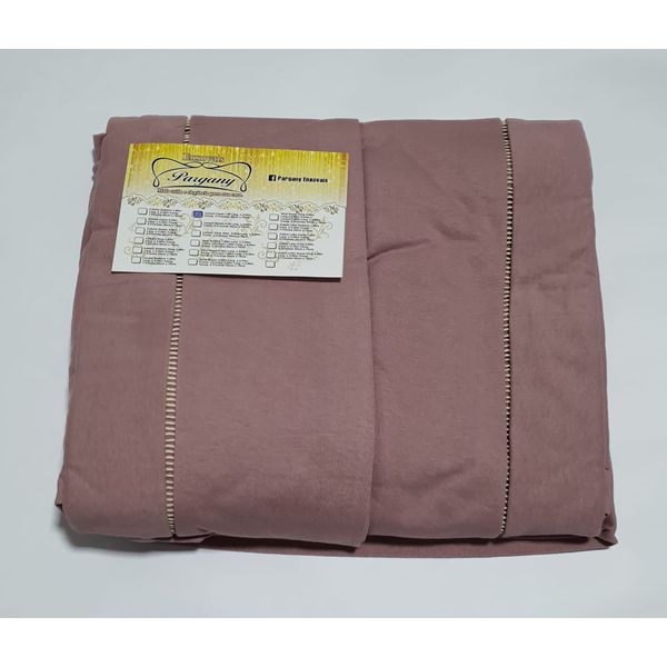 Lençol Malha Casal Padrão Liso Rosa Seco elastico com 2 Fronhas 