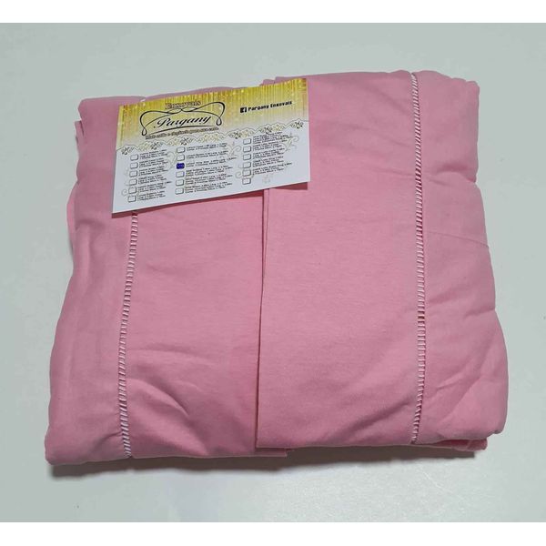 Lençol Malha Super King Liso Rosa BB com 2 fronhas 