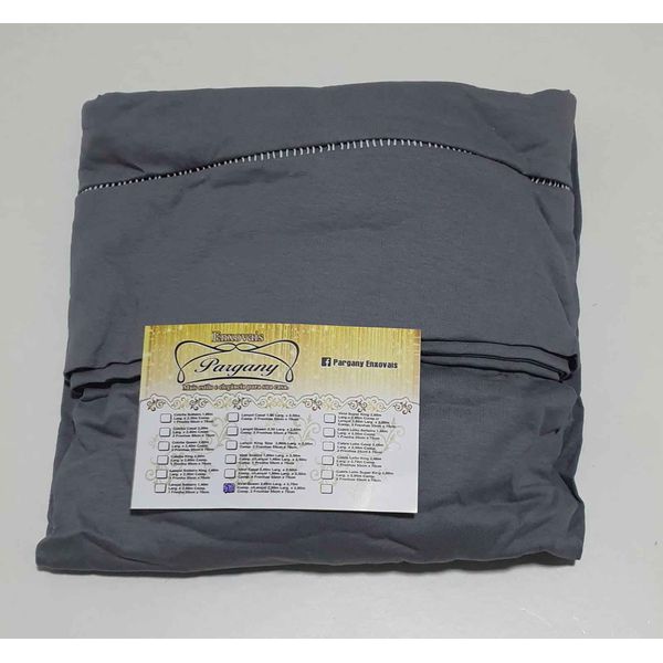 Lençol malha Solteiro Liso Chumbo com 1 Fronha 