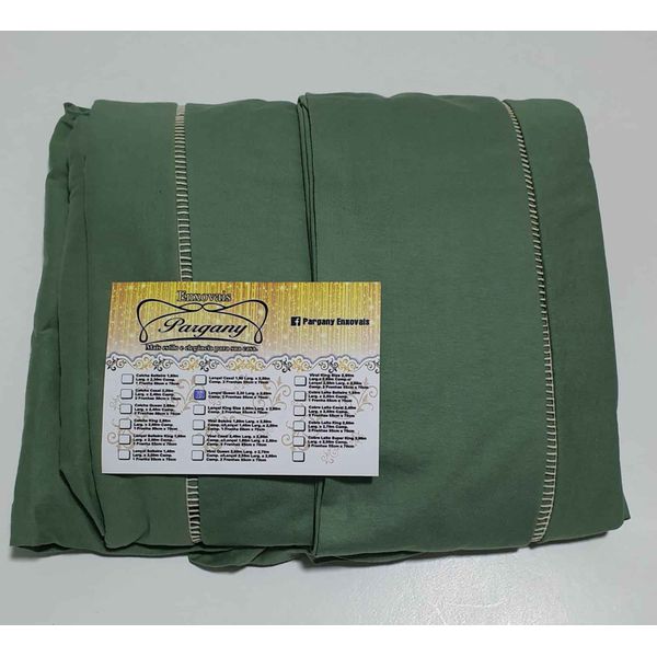 Lençol Malha Queen Liso Verde Seco