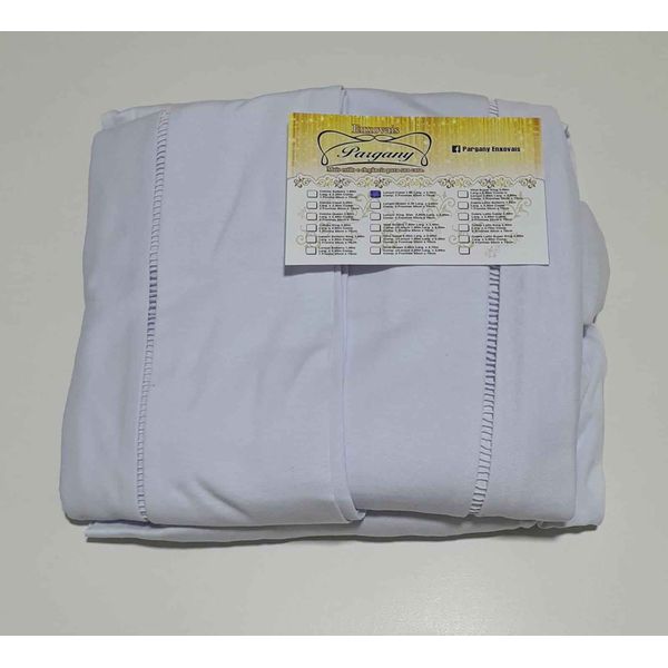 Lençol Malha Queen Liso Branco