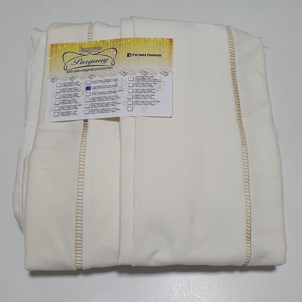 Lençol Malha Queen Liso Marfim elástico com 2 Fronhas 