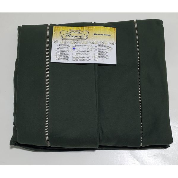 Lençol Malha Queen Liso Verde Militar elástico com 2 Fronhas 