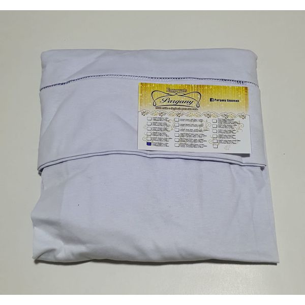 Lençol malha Solteiro Liso Branco com 1 Fronha 