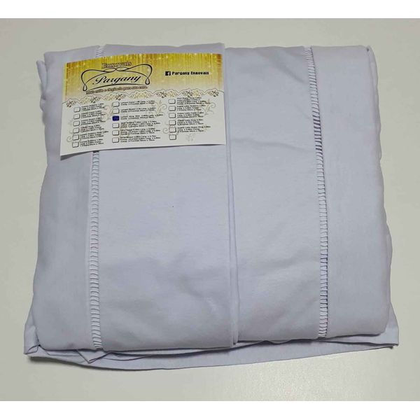 Lençol Malha Super King Liso Branco com 2 fronhas