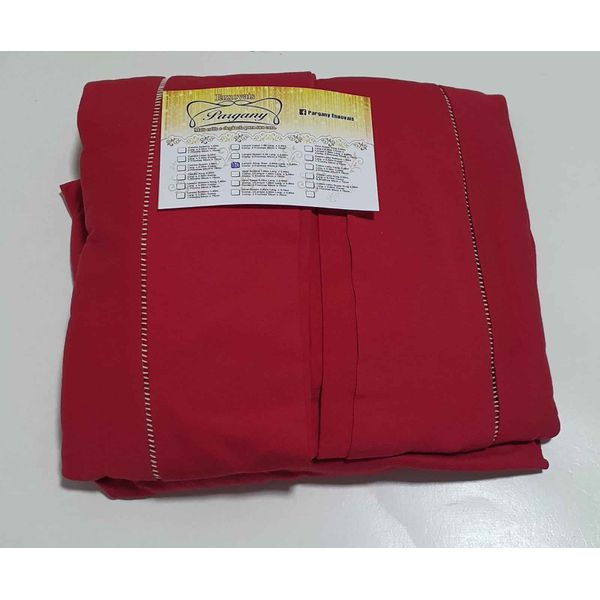 Lençol Malha Super King Liso Vermelho com 2 fronhas 
