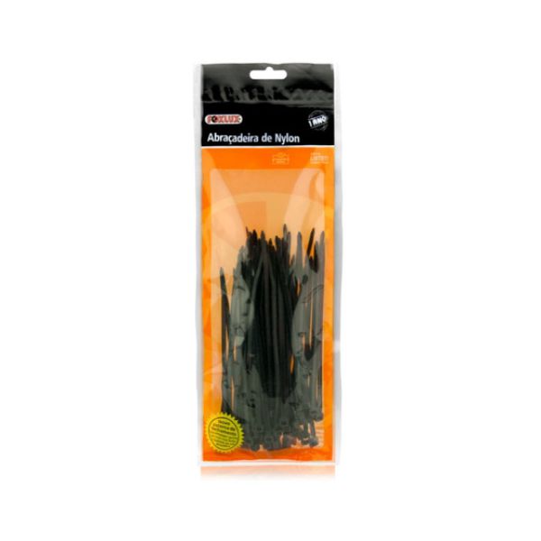 ABRACADEIRA NYLON 280MM X 3,5MM - PRETO (100 PCS) -FOX LUX