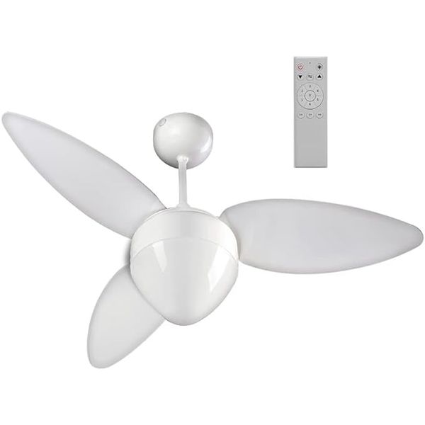 Ventilador Teto Ventisol Aires Branco Inverter Controle Bivolt