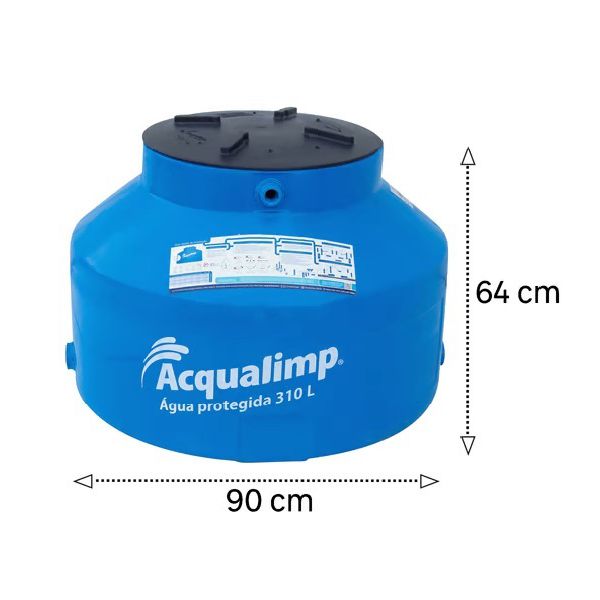 CAIXA AGUA PROTEGIDA BLUE 310 L ACQUALIMP 