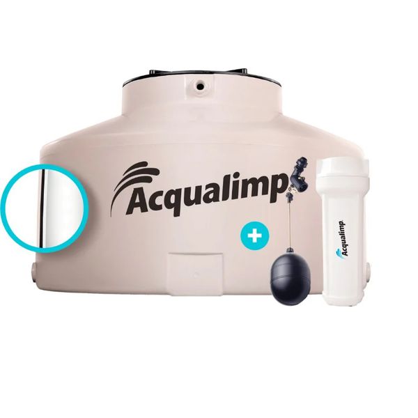 CAIXA AGUA LIMPA BOIA E FILTRO 500 L ACQUALIMP 