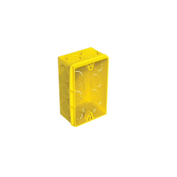 CAIXA LUZ EMBUTIR 4 X 2 AMARELA PVC ANTICHAMA TIGRE
