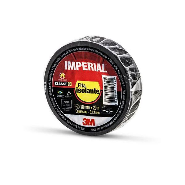 Fita isolante imperial 3m 18mm x 20 metros