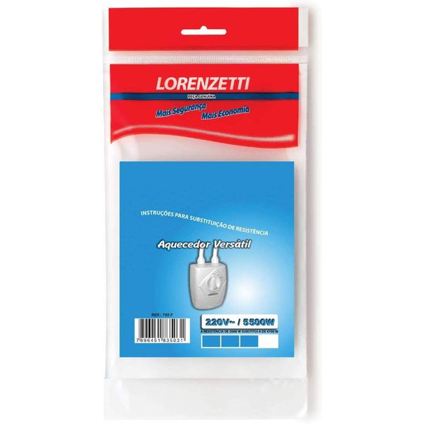 Resistencia aquecedor versátil 220v x 5500w 755g lorenzetti