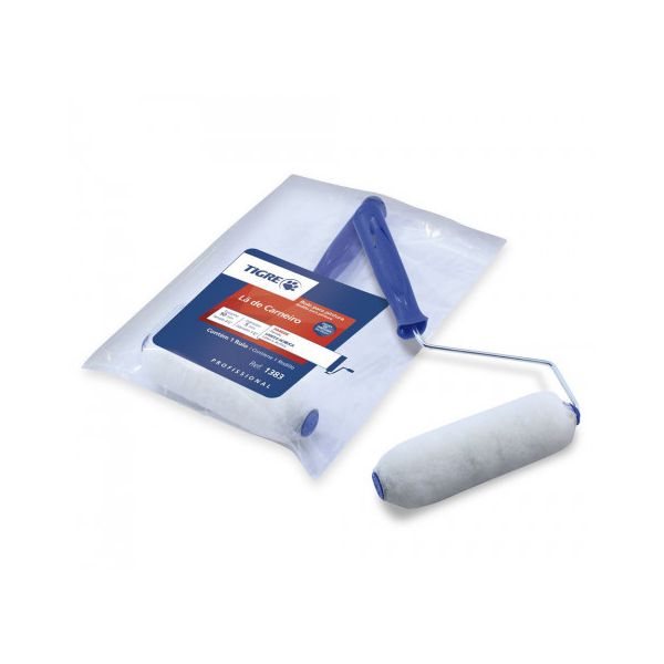 Rolo la carneiro 5cm pde lisa/aspe 1383 tigre 