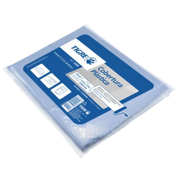 Lona Cobertura Plastica Transp. pintura 2,7 x 3,7 m tigre