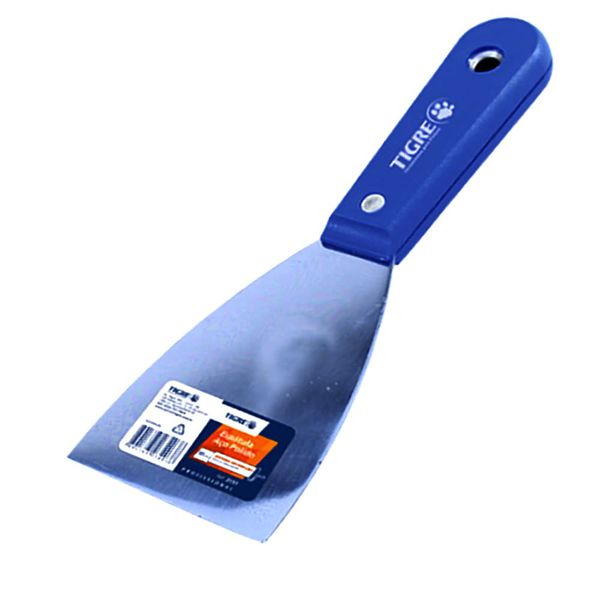 Espatula aço Polido pintura obra 3" - 2151 Tigre