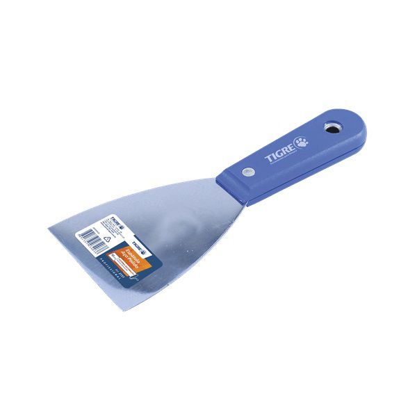 Espatula aço Polido pintura obra 4" - 2151 Tigre