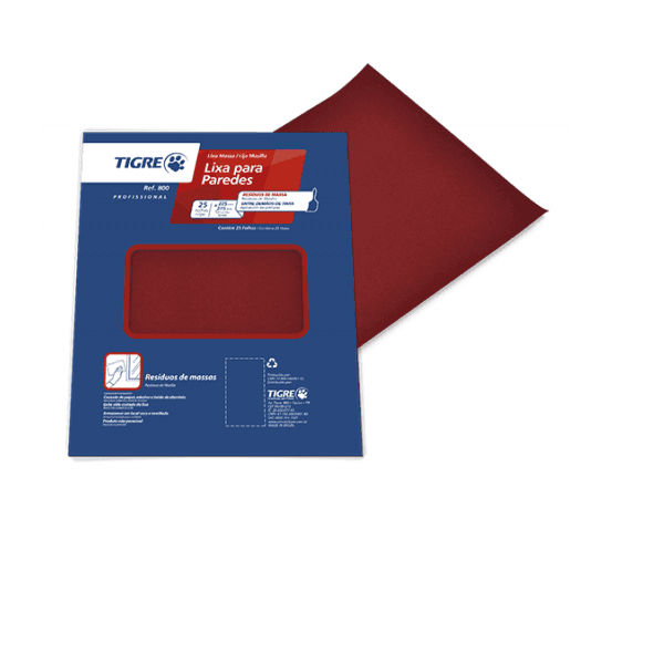 LIXA MASSA PAREDE GRÃO 150 TIGRE