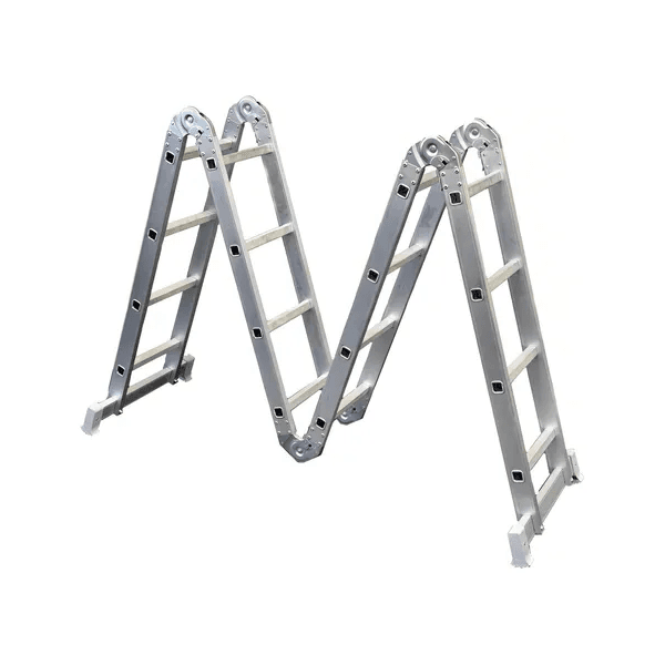 Escada Articulada 16 Degraus 4x4 Aluminio - Real