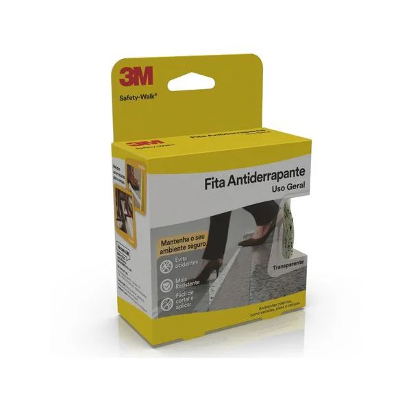 Fita antiderrapante rampa escada 50mm x 20m transparente 3m