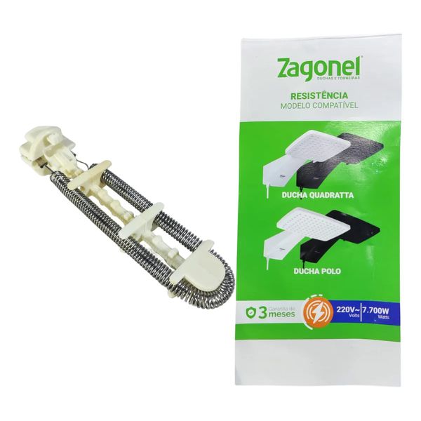Resistencia Original Chuveiro Zagonel Quadratta Polo 7700w 