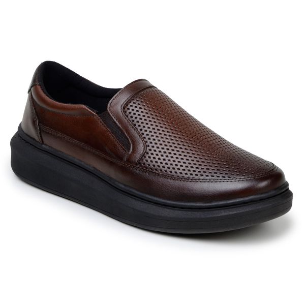Sapatenis Tênis Masculino Iate Slip-on Estampa Pinhão 100% Couro Legitimo 2500