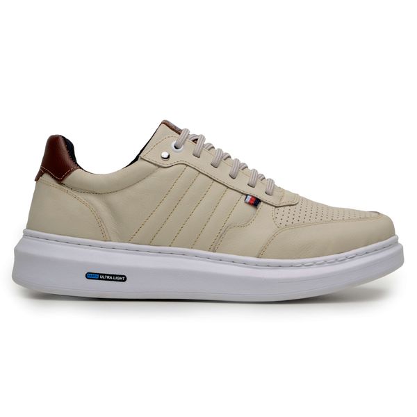 Sapatenis Moderno Detalhado Masculino Em Couro 100... - PARRA BOOTS