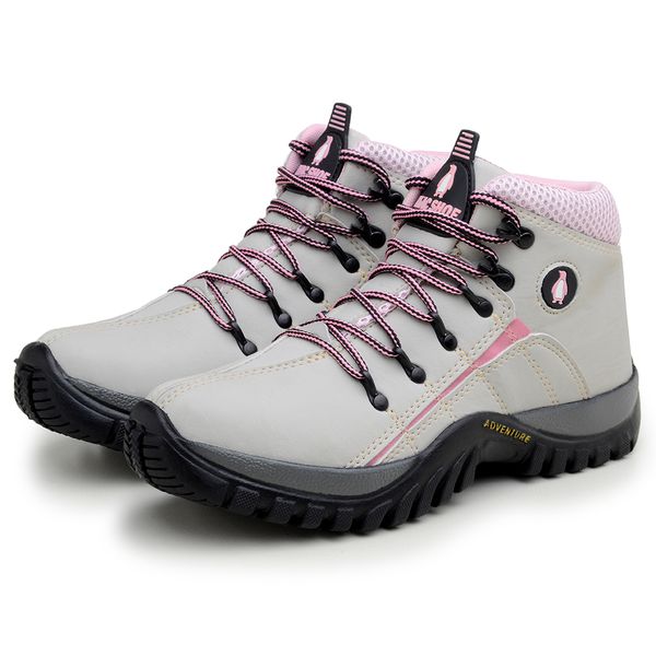 Bota Feminina Adventure Adulto Infantil Parra Boots - Creme/Rosa