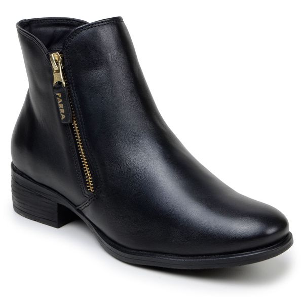 Bota Feminina Chelsea Com Zíper Lateral Cano Curto Couro 100% Legítimo