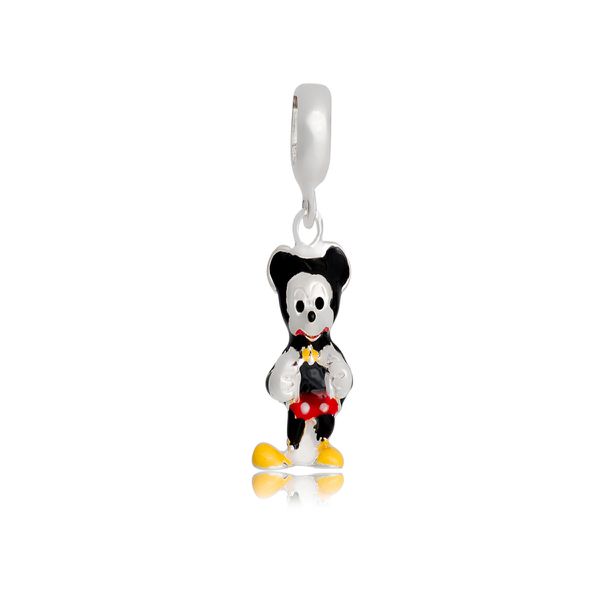 Pingente Mickey De Corpo Inteiro Memories Prata 925 Esmaltado